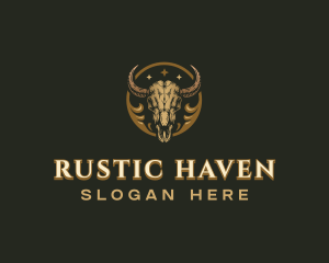 Rustic Bull Ranch logo design