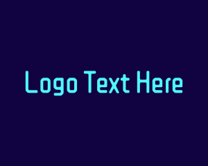 Coder - Blue Digital Wordmark logo design