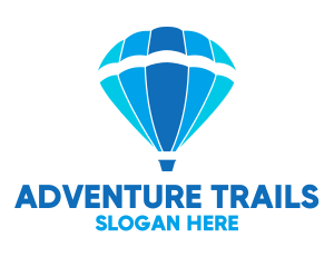 Blue Hot Air Balloon logo design