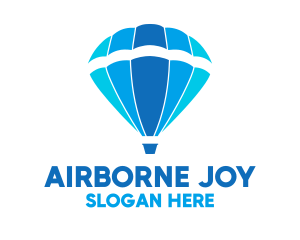 Blue Hot Air Balloon logo design