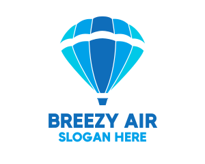 Blue Hot Air Balloon logo design