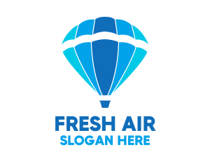 Blue Hot Air Balloon logo design