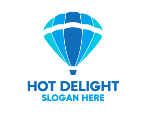 Blue Hot Air Balloon logo design