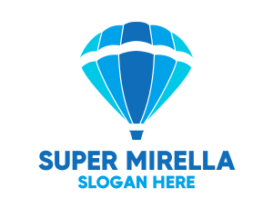 Blue Hot Air Balloon logo design