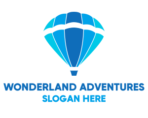 Blue Hot Air Balloon logo design