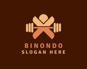 Trainer - Gym Weights Letter X logo design