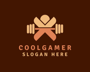 Workout - Gym Weights Letter X logo design