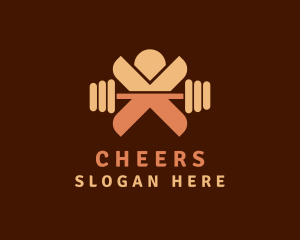 Dumbbell - Gym Weights Letter X logo design