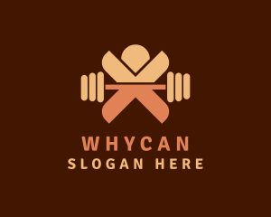 Fit - Gym Weights Letter X logo design