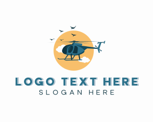 Air Transportation - Helicopter Air Transportation logo design