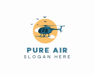 Helicopter Air Transportation logo design