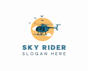 Helicopter - Helicopter Air Transportation logo design