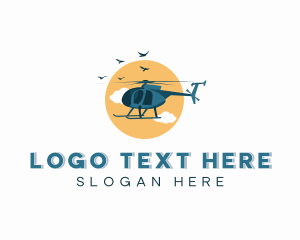 Helicopter Air Transportation Logo