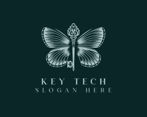 Fancy Butterfly Key logo design