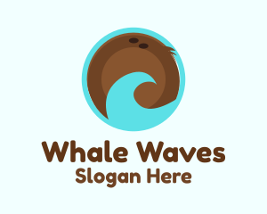 Brown Coconut Wave  logo design