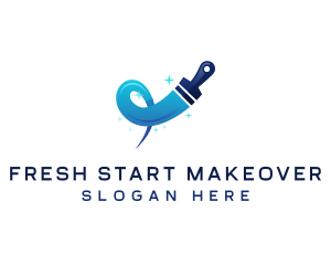 Painting Brush Renovation logo design