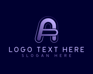 Curved - Advertising Studio Letter A logo design