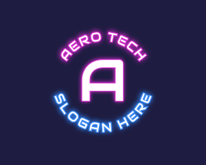 Neon Tech Lettermark  logo design