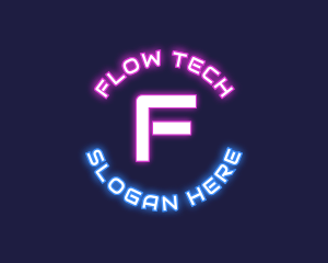 Neon Tech Lettermark  logo design