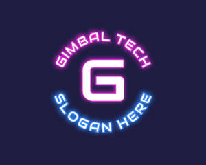 Neon Tech Lettermark  logo design