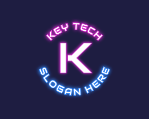 Neon Tech Lettermark  logo design