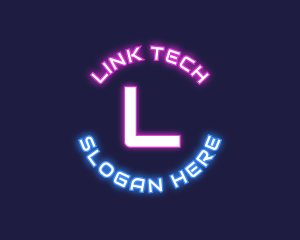 Neon Tech Lettermark  logo design