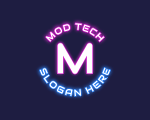 Neon Tech Lettermark  logo design