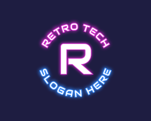 Neon Tech Lettermark  logo design