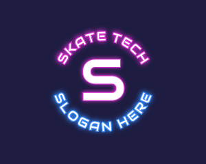 Neon Tech Lettermark  logo design