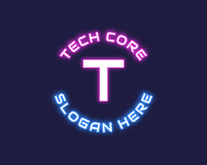 Neon Tech Lettermark  logo design