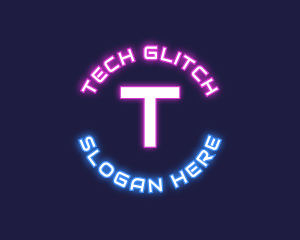 Neon Tech Lettermark  logo design