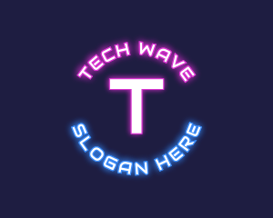 Neon Tech Lettermark  logo design