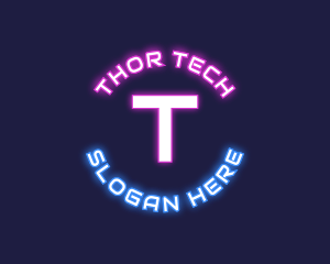 Neon Tech Lettermark  logo design