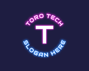 Neon Tech Lettermark  logo design