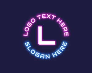 Neon Tech Lettermark  Logo