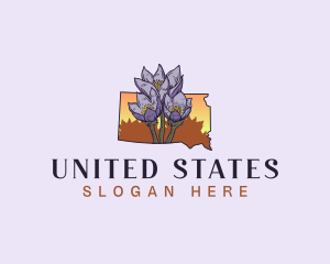 South Dakota Pasque Flower logo design