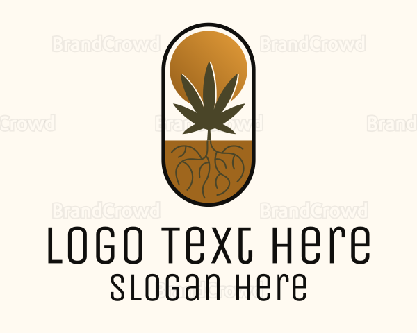 Hemp Farm Badge Logo