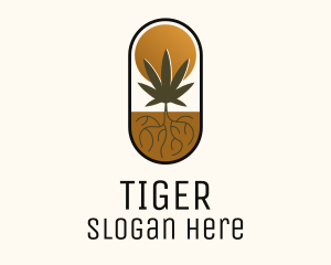 Hemp Farm Badge Logo