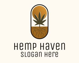 Hemp Farm Badge logo design