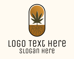 Hemp Farm Badge Logo