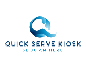 Swimming Pool Resort Letter Q logo design