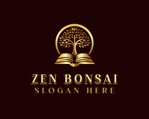 Bonsai - Luxury Book Tree logo design