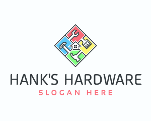 Hardware Tools House Carpentry logo design