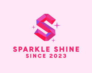 Twinkle - Shiny Gem Letter S logo design