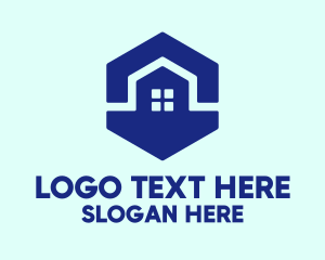 Hexagon - Blue Hexagon House logo design