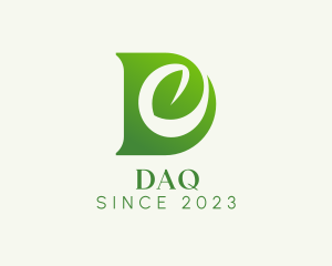 Organic - Organic Leaf Gardening Letter D logo design