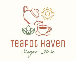 Teapot - Teapot Tea Cup logo design