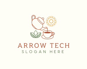 Teapot Tea Cup logo design