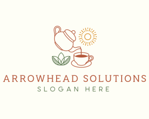 Teapot Tea Cup logo design