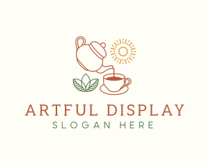 Teapot Tea Cup logo design